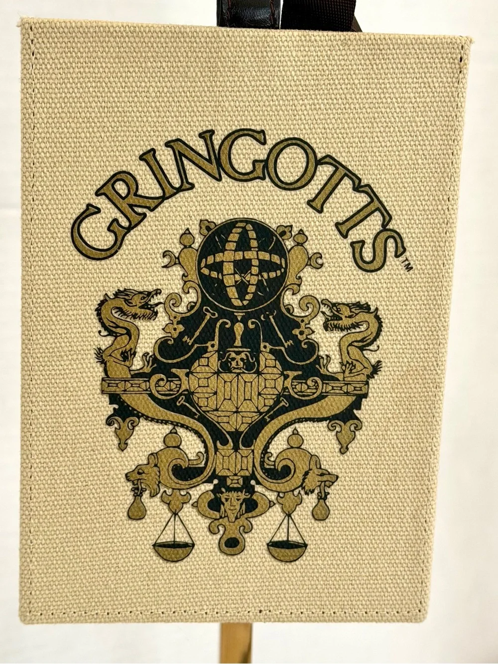 Two Harry Potter Gringotts Cream Canvas Lanyard Universal Studio IDHolder